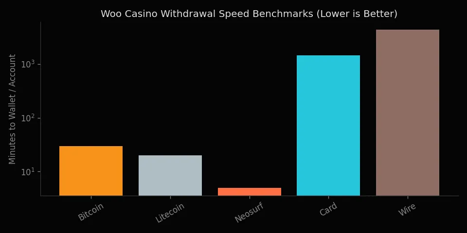 Withdrawal speed benchmark at Royal Reels