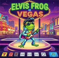 Elvis Frog pokie artwork at Royal Reels Casino
